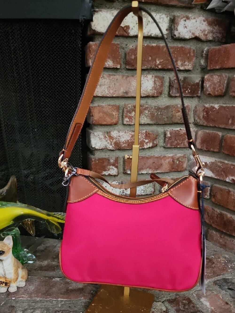 NWT Dooney & Bourke Pink Nylon Mini Hobo Bag Y2K Preppy Purse - Picture 5 of 14